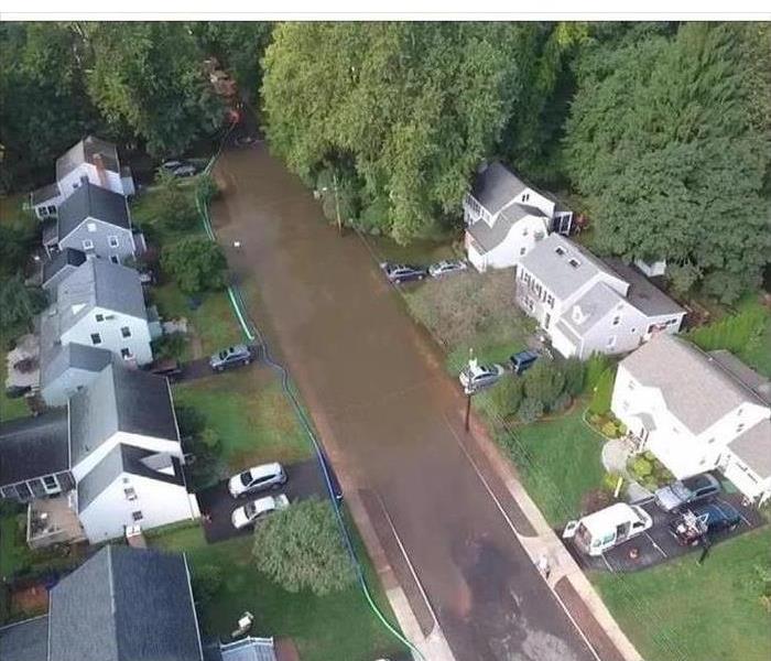 Road Flooded in Neighborhood