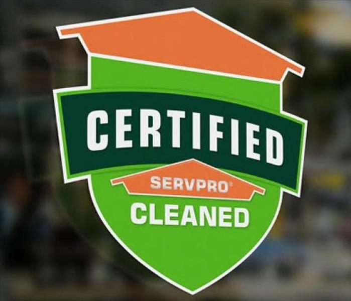 Certified: SERVPRO Cleaned badge 